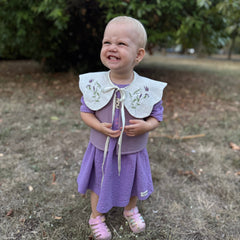 La cerere - Vestă de lână cu guler