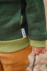 Bomber Jacket| Boiled Wool| Moss Green