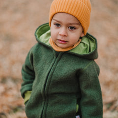 Bomber Jacket| Boiled Wool| Moss Green