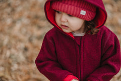 Bomber Jacket | Boiled Wool | Bordeaux