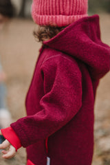 Bomber Jacket | Boiled Wool | Bordeaux