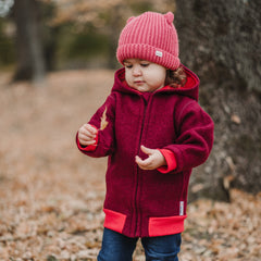 Bomber Jacket | Boiled Wool | Bordeaux