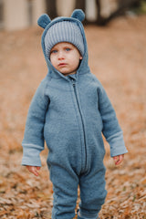 Комплект от Вълнен Гащеризон + Балаклава "Синьо"